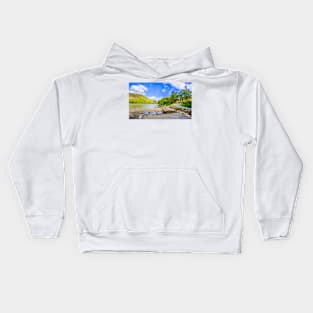 Buttermere Panorama With Driftwood Kids Hoodie